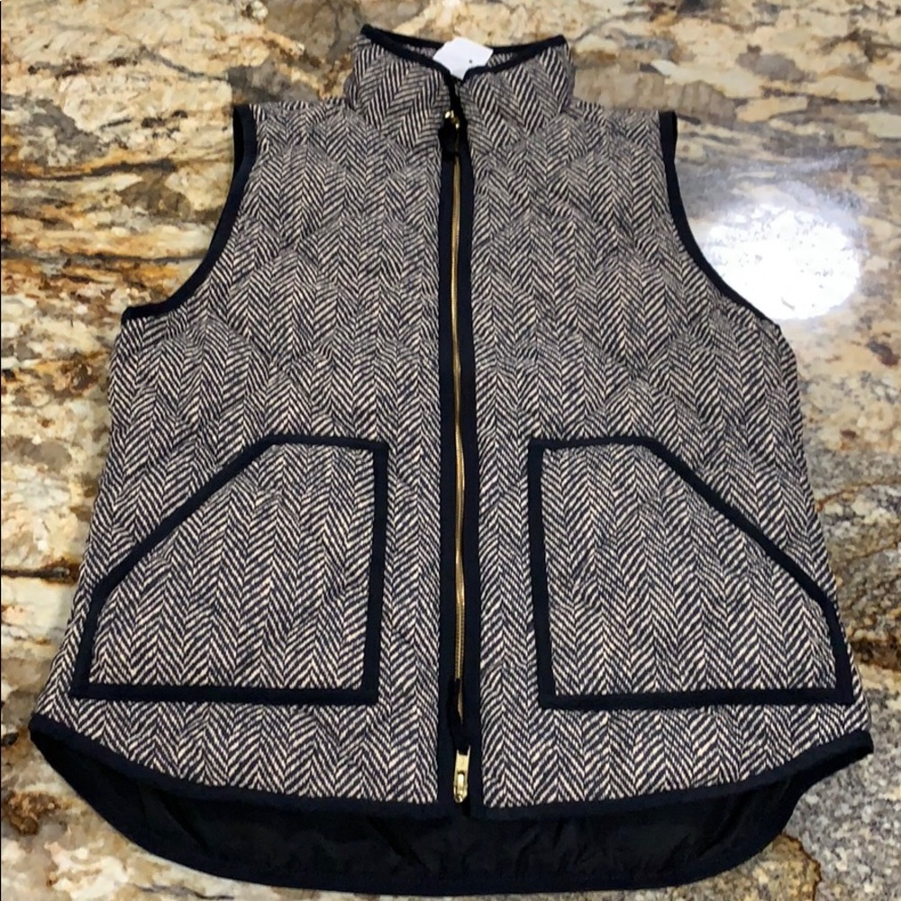 Women's J. Crew Factory Vest Herringbone Small - Picture 2 of 8